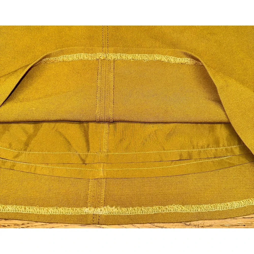 Ann Taylor‎ Mustard Yellow Faux Suede Lined Short Zip Up Mini Skirt Women's 6